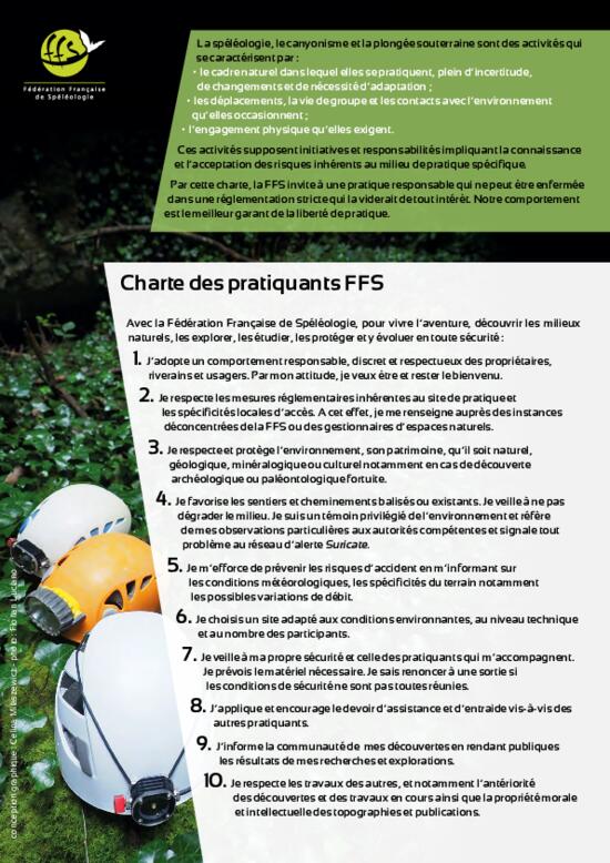 Charte des pratiquants FFS