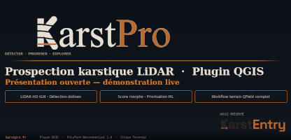 Prospection karstique LIDAR - Plugin QGIS par Julien TOURNOIS